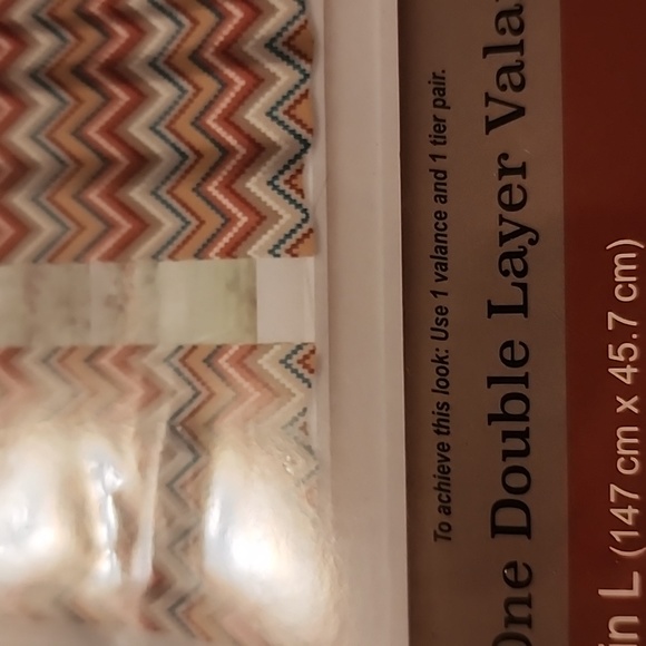 TORO/ SUMMIT STRIPE  ONE DOUBLE LAYER VALANCE. - Picture 7 of 7